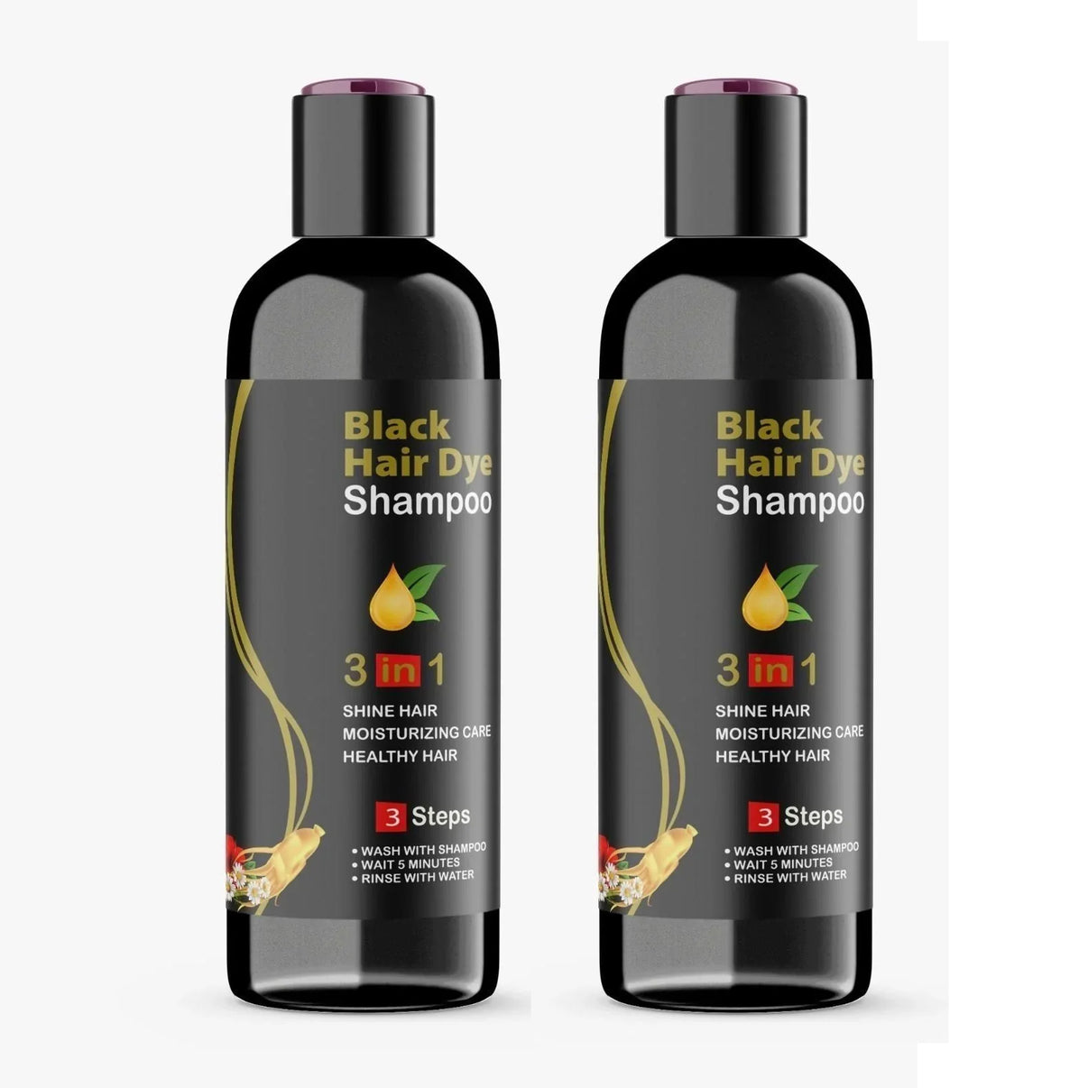 AYURVEDIC BLACK HAIR DYE SHAMPOO 3-IN-1 (BUY 1 GET 1 FREE)