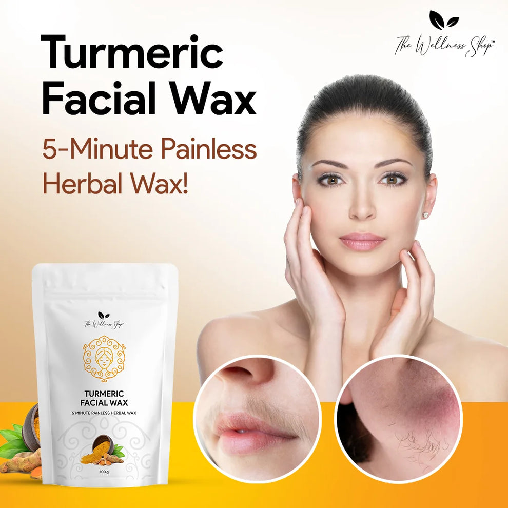 Turmeric Facial Wax - 5 Minutes Painless Herbal Wax Powder