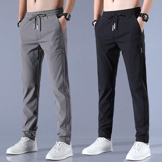 PACK OF 2 - Men's NS Lycra Track Pants - (Black & Grey)